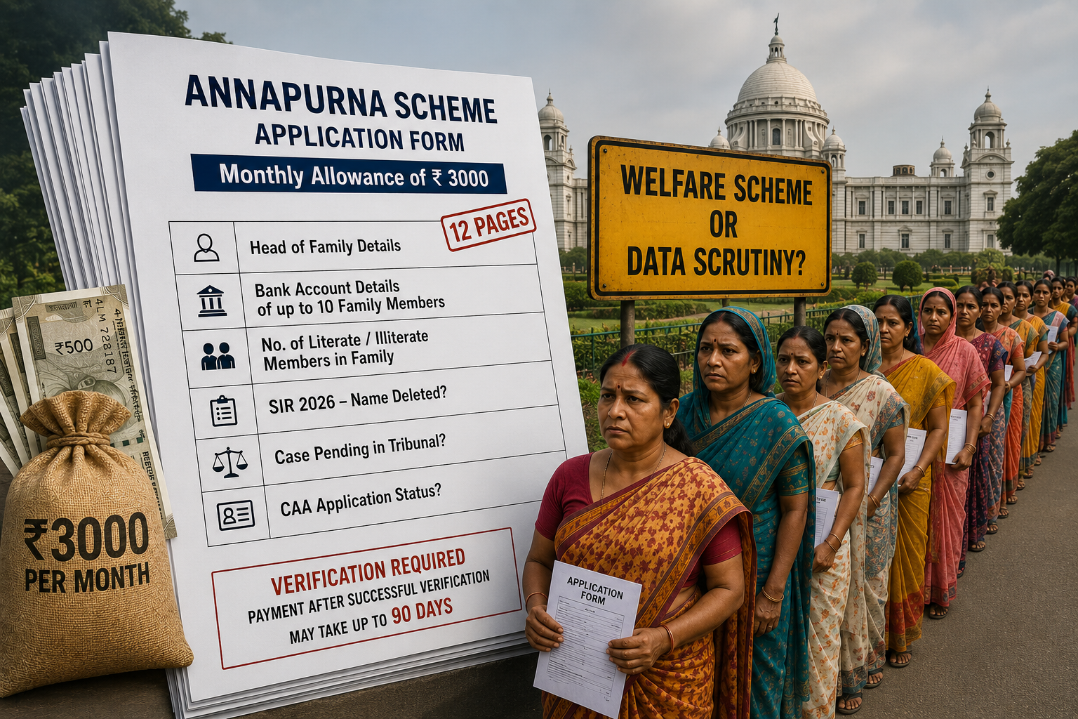 Annapurna scheme application form in West Bengal raising concerns over personal data collection
