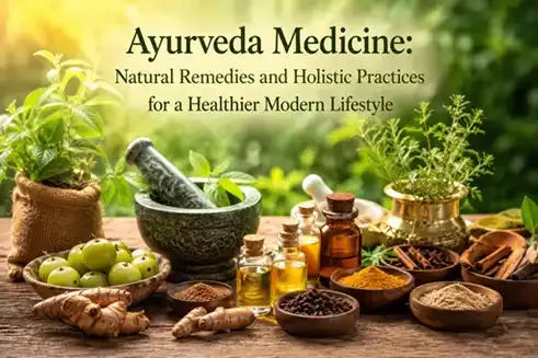 Ayurvedic herbs and natural remedies promoting healthy living and wellness