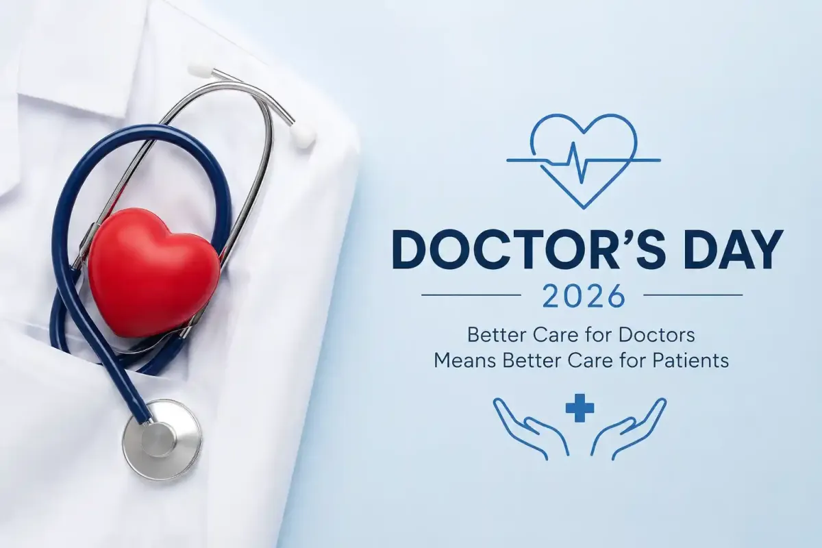 Dr. Sanket Mehta highlighting the importance of doctor well-being on National Doctor's Day 2026 at SSO Cancer Hospital.