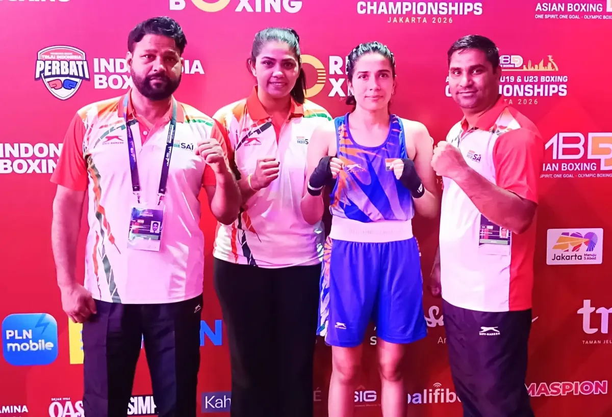 Indian U-23 women boxers celebrate after securing medal-assuring wins at Asian Boxing Championships in Jakarta
