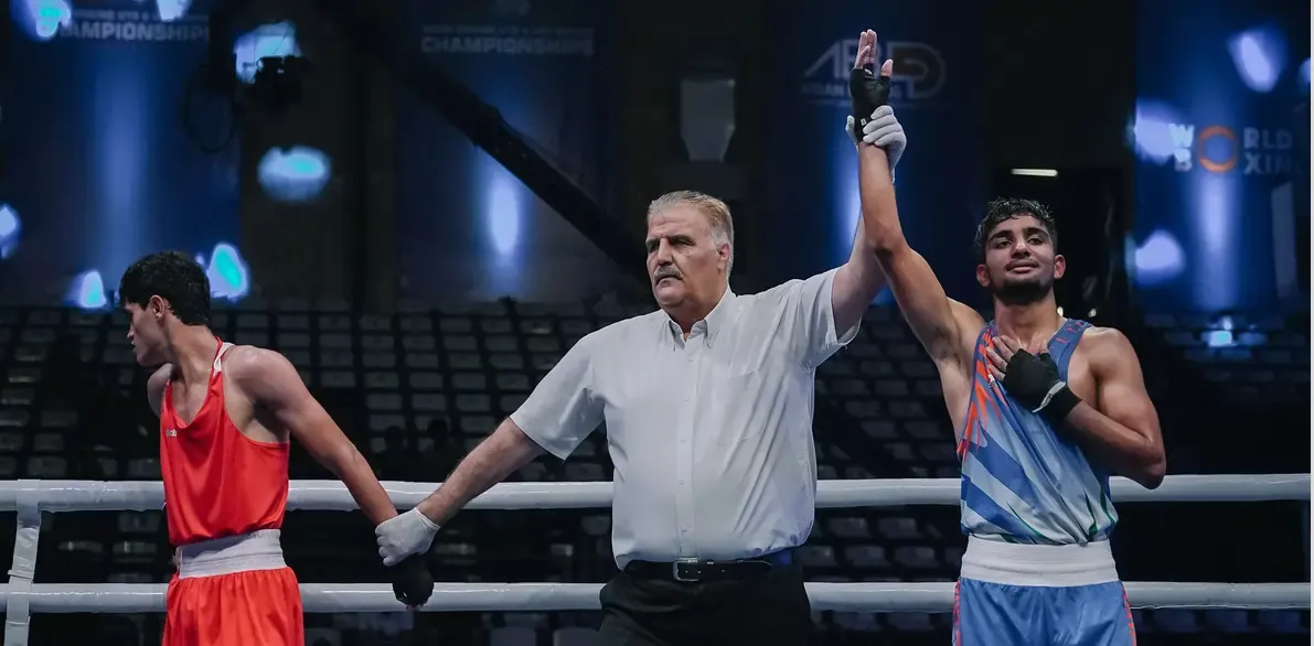 Indian boxers celebrate medal-winning performances at the Asian U-19 & U-23 Boxing Championships in Jakarta.