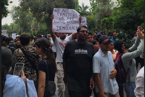 Students participate in protests demanding reforms to India's examination system following the NEET paper leak controversy.