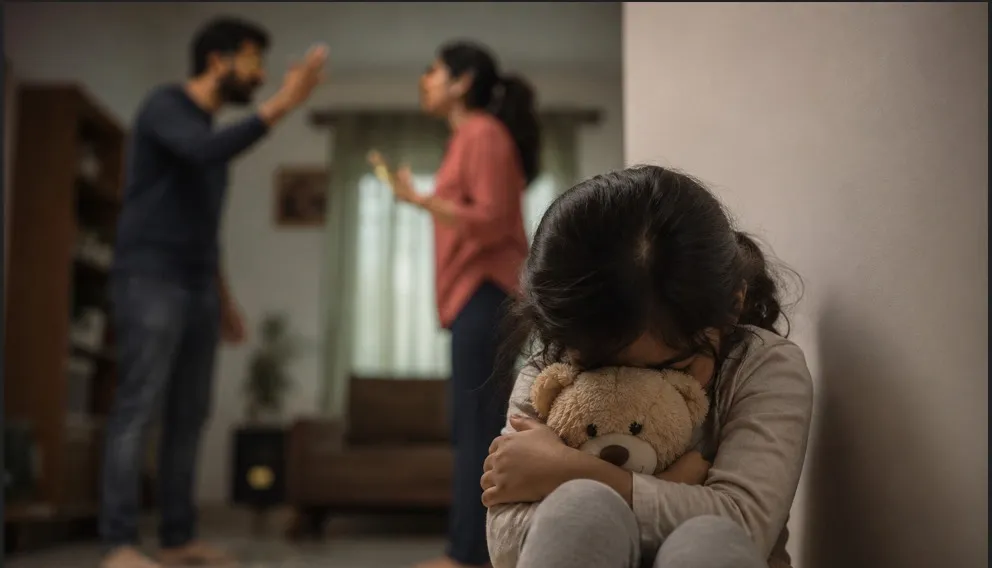 Child affected by domestic violence receiving emotional support while learning about safety and healthy relationships