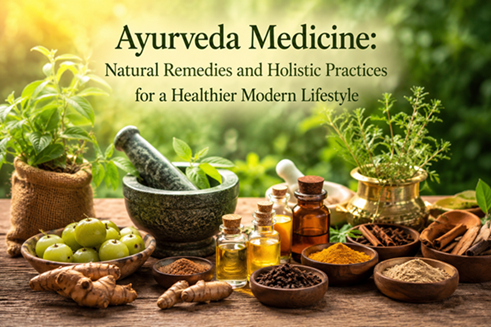Ayurvedic herbs and natural remedies promoting healthy living and wellness