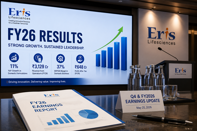 Eris Lifesciences Reports 11% YoY Growth In Domestic Formulations With Strong FY26 EBITDA Margin gallery image 1
