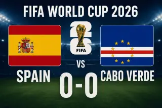 Cabo Verde players celebrate after holding Spain to a 0-0 draw in their historic FIFA World Cup 2026 debut.