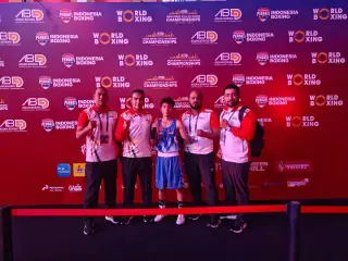 Indian boxers celebrate strong performances on Day 3 of the Asian U-19 and U-23 Boxing Championships in Jakarta.