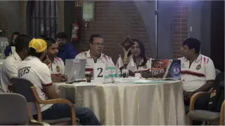 Prathyusha Challuru after becoming the highest-priced player at the Maharani Trophy KSCA T20 Player Auction 2026.