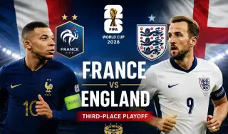 France and England prepare for the FIFA World Cup 2026 third-place playoff featuring Kylian Mbappé and Harry Kane.
