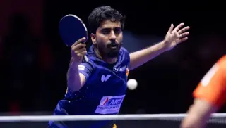 Sathiyan Gnanasekaran leads Dabang Delhi TTC to victory over Ahmedabad APL Pipers in Butterfly UTT Season 7.