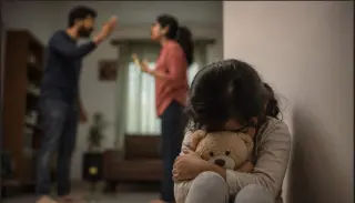 Child affected by domestic violence receiving emotional support while learning about safety and healthy relationships